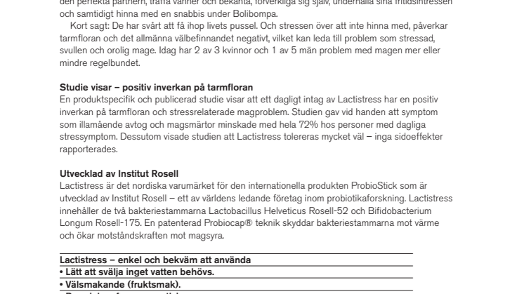 Lugn för stressade och oroliga magar