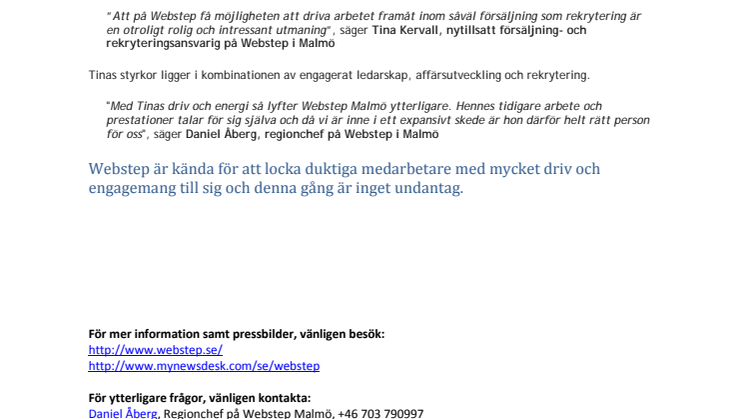 Webstep anställer driven ledare i Malmöregionen