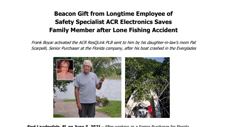 Beacon Gift from Longtime ACR Employee Saves Family Member