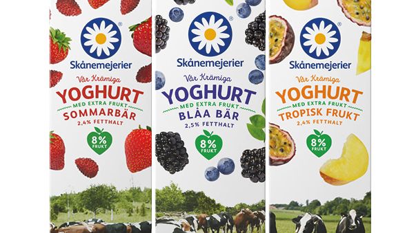 Skånemejerier lanserar närproducerad Fruktyoghurt med extra mycket frukt