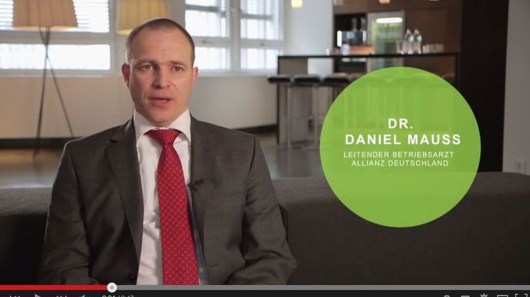 Screenshot. Video zum Handlungsleitfaden betriebliche Darmkrebsvorsorge der Felix Burda Stiftung