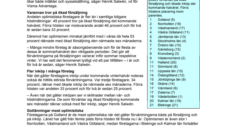 Optimistisk trend i små och medelstora företag