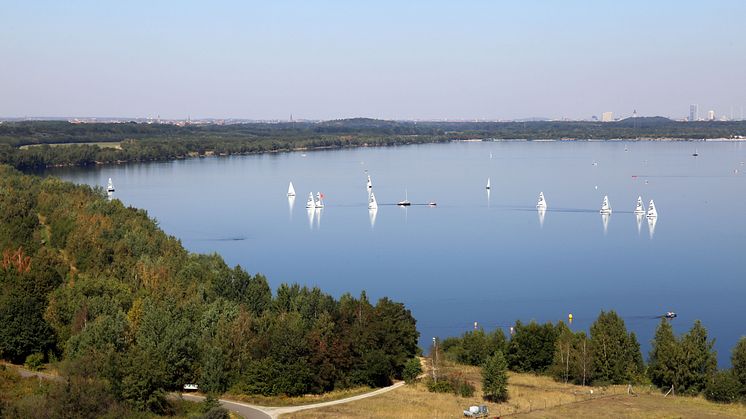 Blick auf den Cospudener See von dem Aussichtsturm "Bistumshöhe" - Foto: Andreas Schmidt