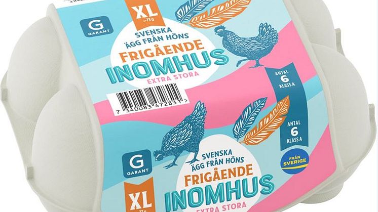 Axfood återkallar Garant ägg, frigående inomhus XL, 6-pack