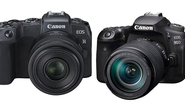Canon EOS RP and Canon EOS 90D, interchangeable-lens digital cameras