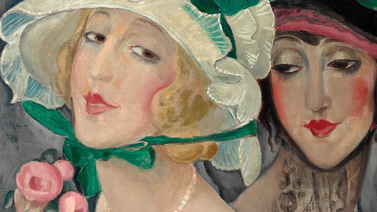 Gerda Wegeners "To kokotter med hatte (Lili med veninde)" fra ca. 1920 fik et hammerslag på 480.000 kr. på Bruun Rasmussens auktion med moderne kunst onsdag aften. 