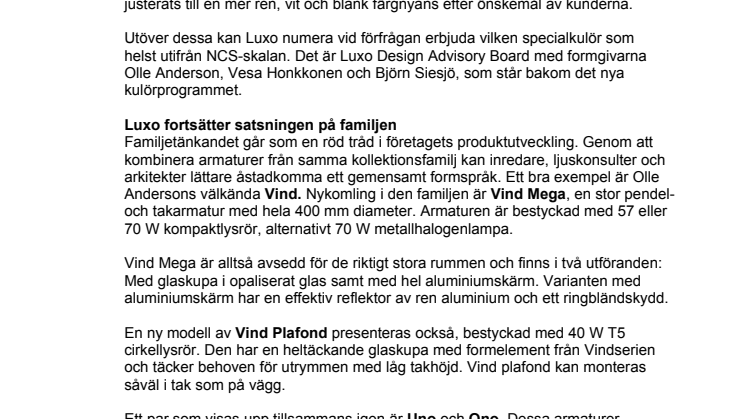 Många spännande nyheter från Luxo på Stockholm Furniture Fair
