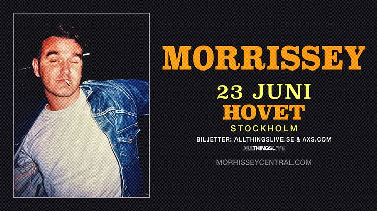 Morrissey till Stockholm – En del av Europaturnén 2025