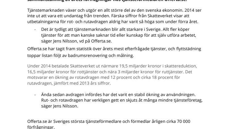 ​Flyttstädning i topp när rut- och rotavdragen ökar