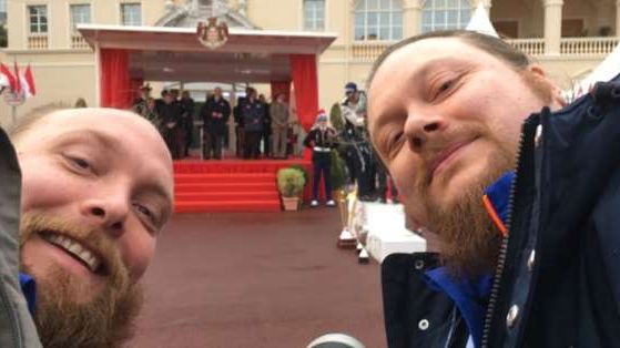 Brødrene Eskild og Jarle Granheim fra Eidsvoll i nærkontakt med fyrst Albert av Monaco!