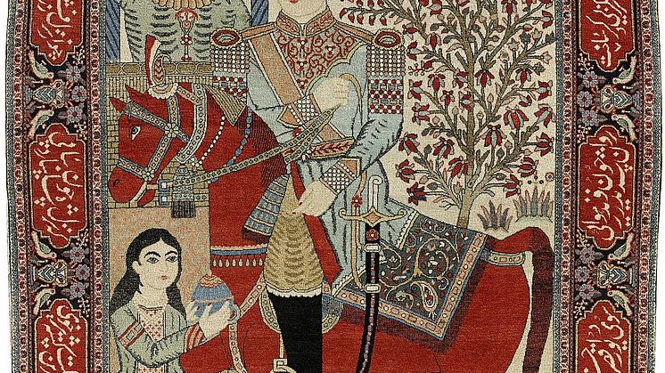2334. Kashan Mohtasham, antik, figural Khosrow & Shirin Utrop: 25 000-30 000 SEK