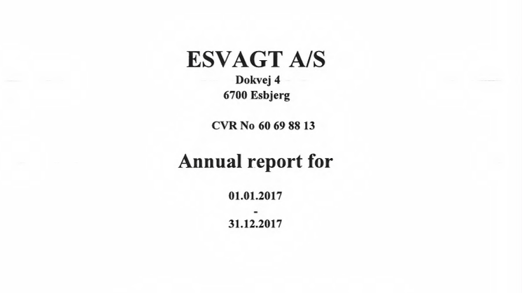 ESVAGT Annual Report 2017