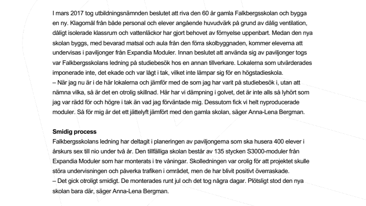 Sveriges snabbaste skola – nu klar för inflyttning