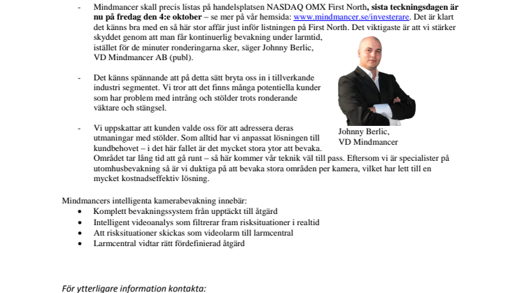 Mindmancer bryter in i industri segmentet genom jätteaffär! 