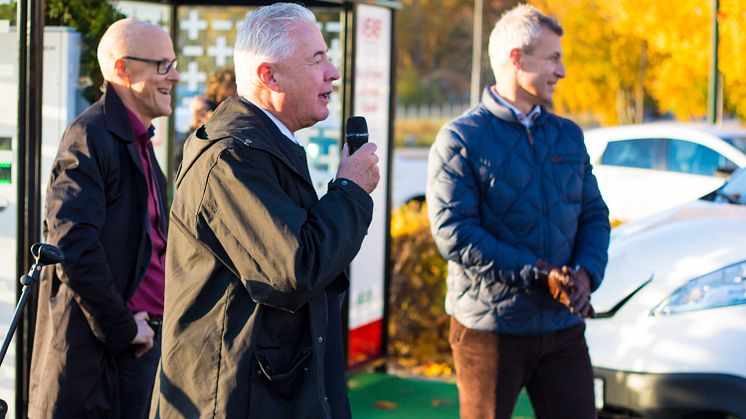 Invigning av Växjös första snabbladdare