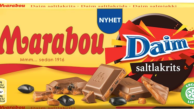 Salt möter sött i nya Marabou Daim Saltlakrits