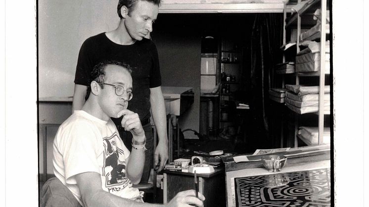 Niels Borch Jensen and Keith Haring, 1986. Photo courtesy of BORCH Editions.jpeg