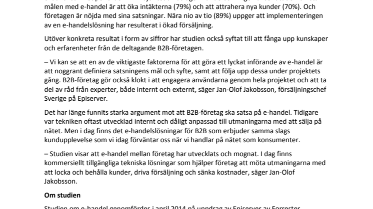 E-handel mellan företag skapar tillväxt och ökad lönsamhet