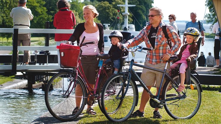 Fem äventyrliga cykelleder längs Göta kanal