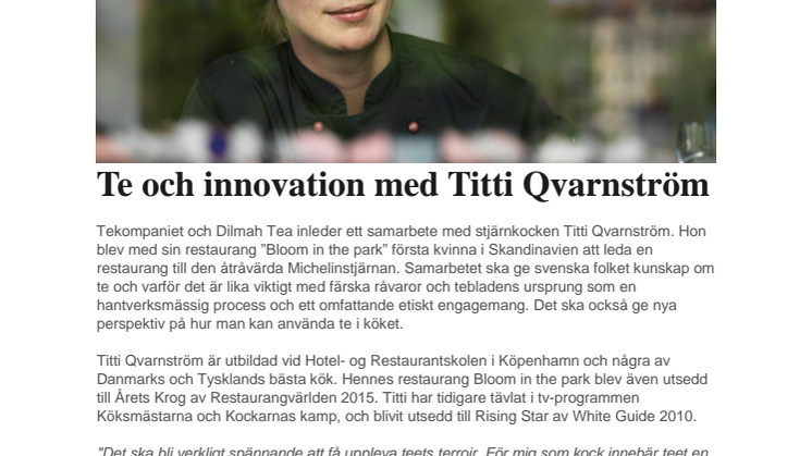 Te och innovation med Titti Qvarnström