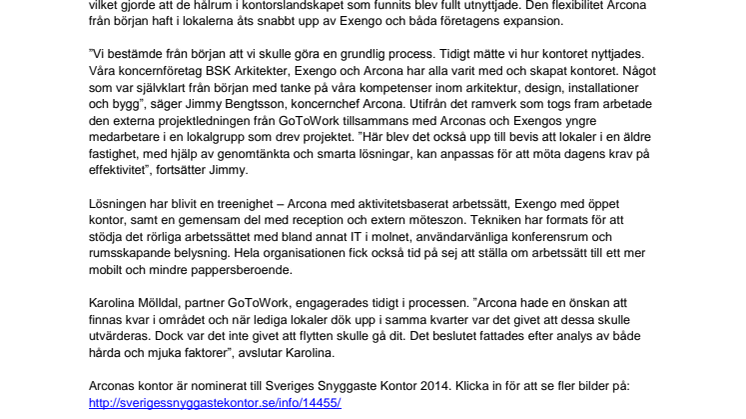 GoToWork coachar Arconas rörliga arbetssätt
