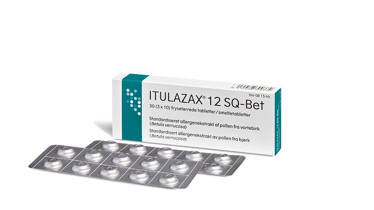 Itulazax ges som tablett, en gång om dagen, och vaccinationsbehandlingen mot björkpollenallergi pågår i tre år. 