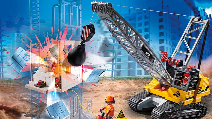 Seilbagger mit Bauteil (70442) von PLAYMOBIL