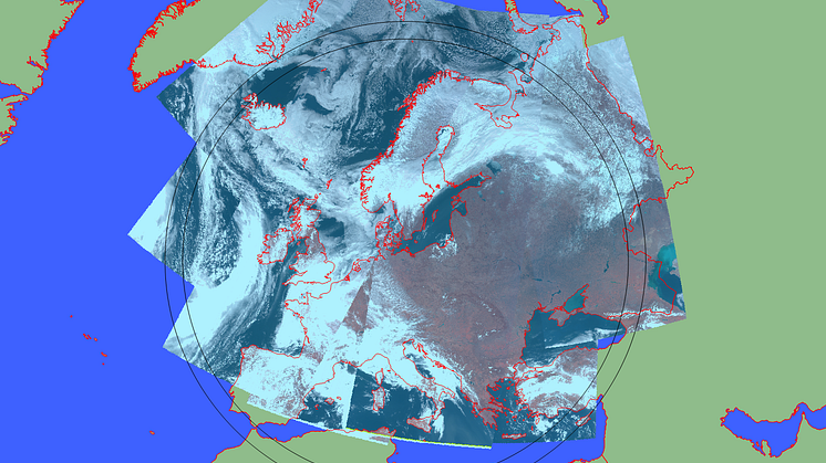 Figure 1: Level 1C products of Oceansat-2 OCM data acquired on 8th and 9th April 2018  picture: GAF AG