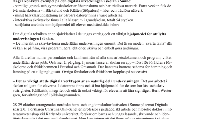 Digital teknik lyfter undervisningen i Sunne