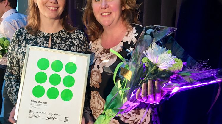 Viking Lines Key Account Manager Katarina Kneck och försäljningsrepresentant Patricia Toledano mottog priset den 25 april 2018.