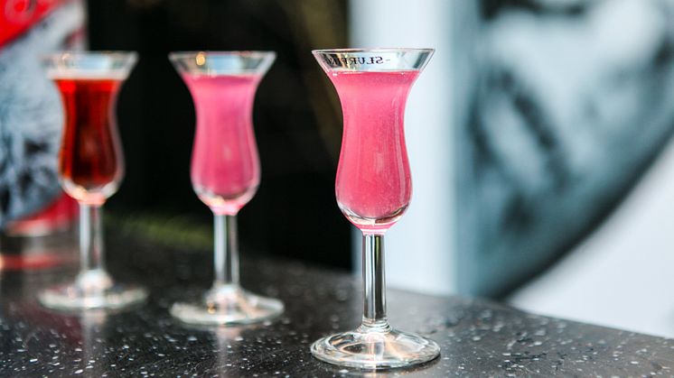 Mixade slurpers/minicocktails på Bols Genever 21