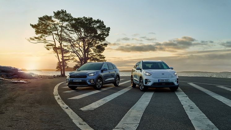 Kia Niro - mest sålda laddbara bilmodellen till privatpersoner i Sverige.