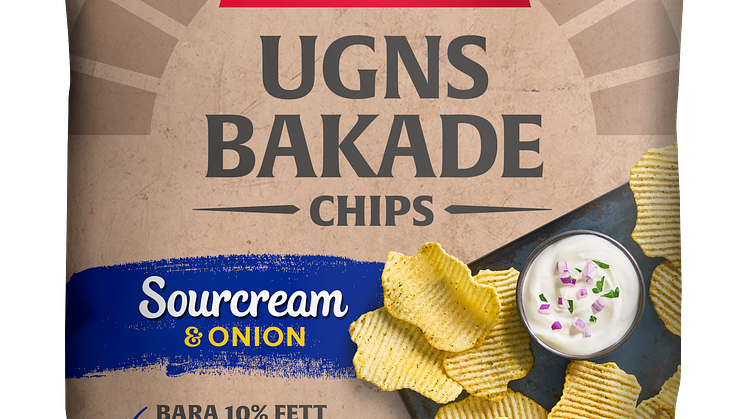 Ugnsbakade Chips Sourcream & Onion 125g