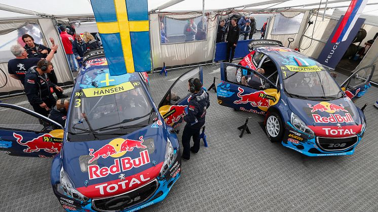 Team Peugeot-Hansen hoppfullt inför Rallycross-VM i Hell