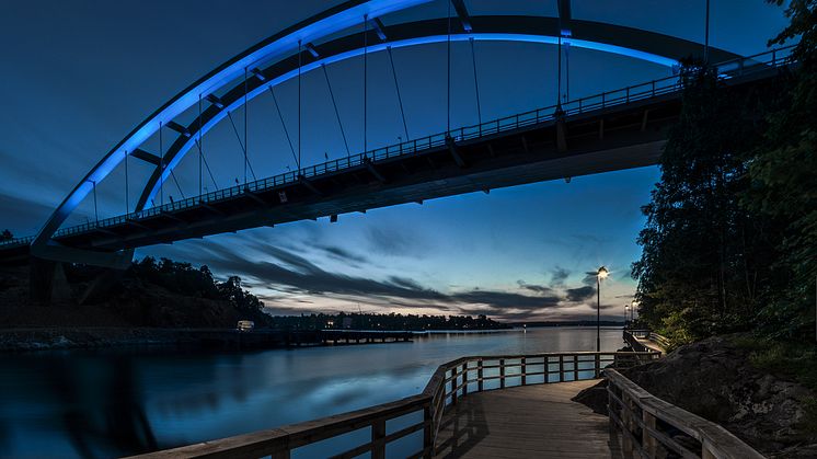 SVINDERSVIKSBRON, NACKA - ett av de nio projekt som tävlar om Svenska Ljuspriset i år