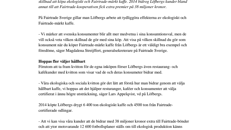 38 miljoner kronor extra till Fairtrade-bönder