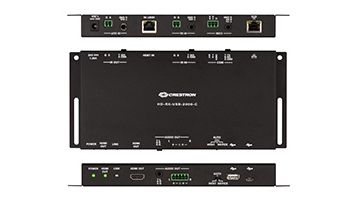 Med Crestrons nya extender som kombinerar HDMI- och USB signaler får du en enkel och funktionell installation i webbaserade mötesrum 