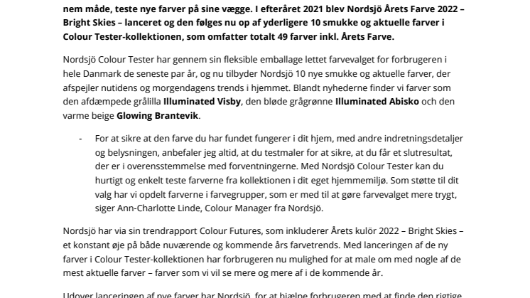Innovative Nordsjö Colour Tester nu med 10 nye stilsikre farver i kollektionen_DK.pdf