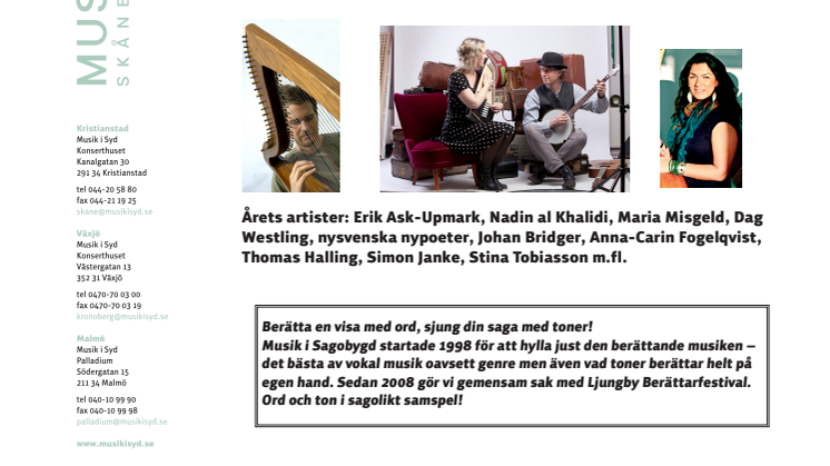 Musik i Sagobygd 12-17 juni 2014 i Ljungby