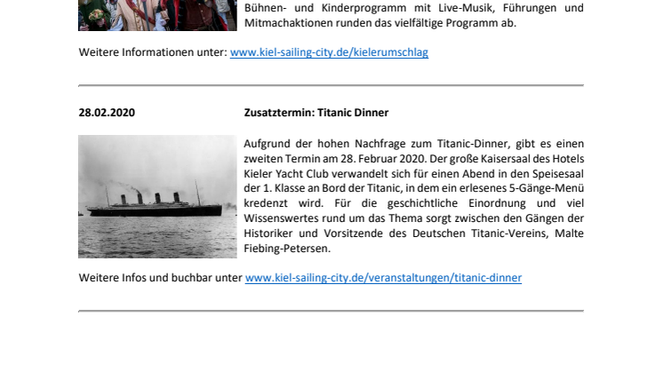 Veranstaltungen im Februar 2020