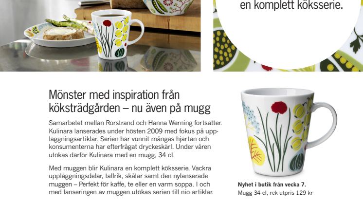 Rörstrand utökar serien Kulinara