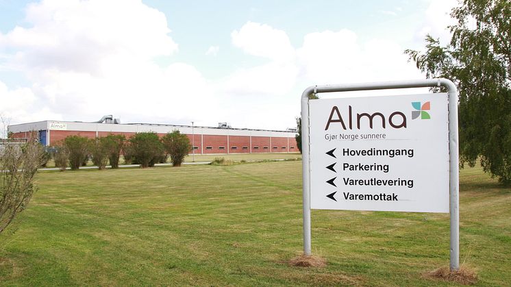Alma Norge AS innkjørsel
