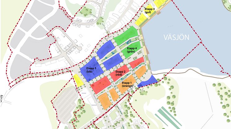 Utbyggnadsordning_Väsjö torg_status feb 2021