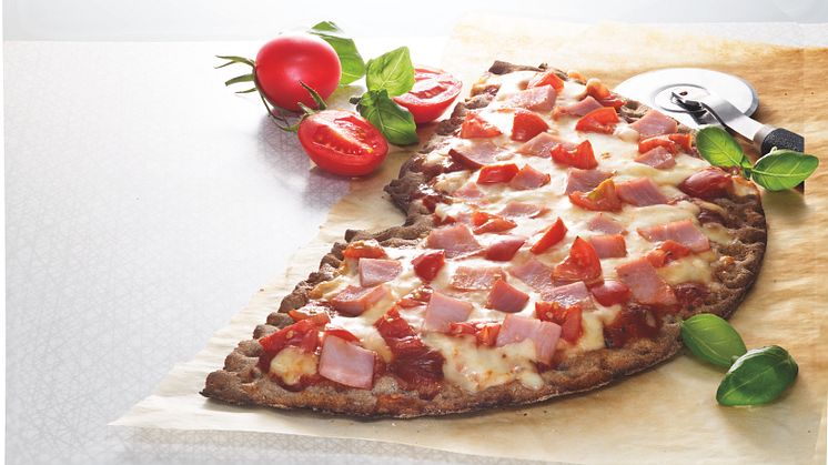 Leksands knäckepizza - skinka