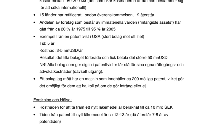 Lite fakta om Life Science i Sverige och Europa - SwedenBIO