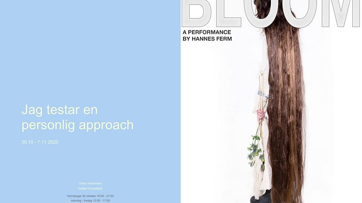 Painting and performance in Vilma Hammare's and Hannes Ferm's Bachelor exhibitions