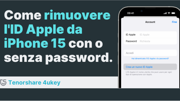 come eliminare ID Apple senza password