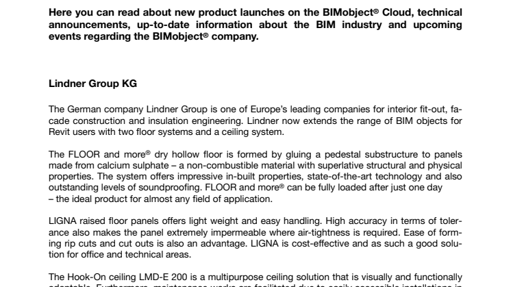 BIMobject® Newsletter