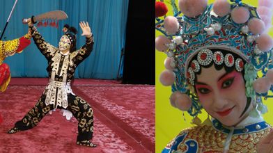 Kinesisk nyårsshow på Stadsbiblioteket med artister från Pekingoperan