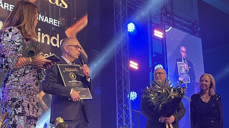 Johan Linder, utbildningschef på NU-sjukvården, vann priset Årets Samverkare 2025